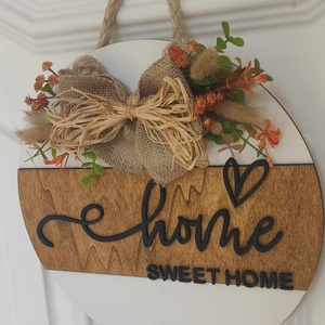Home kopogtató  - otthon & életmód - dekoráció - ajtó- és ablak dekoráció - ajtódísz & kopogtató - Meska.hu