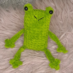 horgolt béka - játék & sport - plüssállat & játékfigura - béka - Meska.hu