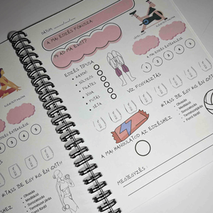 Edzésnapló - otthon & életmód - papír, írószer - jegyzetfüzet & napló - Meska.hu