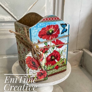 Tolltartó és ceruzatartó szett, Otthon & Életmód, Papír, írószer, Tolltartó & Ceruzatekercs, Scrapbook, Festett tárgyak, MESKA