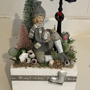 Csodaszép figurás karácsonyi asztaldísz - Meska.hu