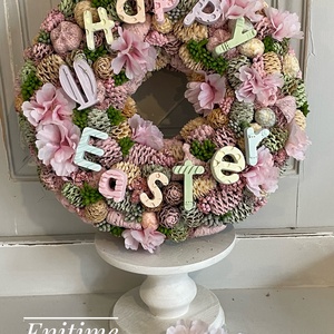 Húsvéti bájos kopopgtató - ünnepi díszek, dekorációk - húsvéti díszek és dekorációk - húsvéti ajtódísz, kopogtató - Meska.hu