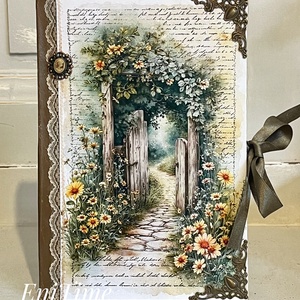 Szépséges vintage hangulatú füzet., Otthon & Életmód, Papír, írószer, Jegyzetfüzet & Napló, Decoupage, transzfer és szalvétatechnika, MESKA