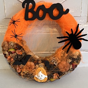 Halloween-i kopogtató, Otthon & Életmód, Dekoráció, Halloween, Halloweeni ajtódíszek és ablakdíszek, Virágkötés, MESKA