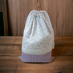 Vidám levendulás mosható textil pékárus zsák - otthon & életmód - konyhafelszerelés, tálalás - konyhai tárolás - kenyértartó - Meska.hu