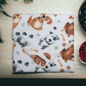 Aranyos kutyusok textil szendvics csomagoló, újraszalvéta - Meska.hu