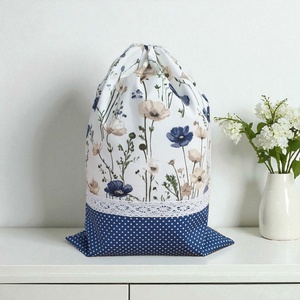 Kenyeres, pékárus zsák pamut csipkével  - Meska.hu