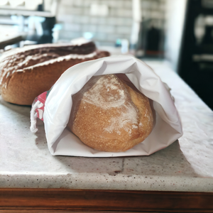 Kenyeres, pékárus zsák pamut csipkével  - otthon & életmód - konyhafelszerelés, tálalás - konyhai tárolás - kenyértartó - Meska.hu