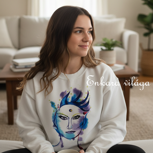 Női pulóver egyedi mintával M méret - Meska.hu