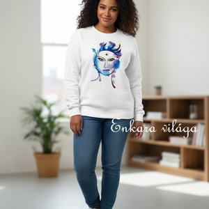 Női pulóver egyedi mintával M méret - ruha & divat - női ruha - pulóver - Meska.hu