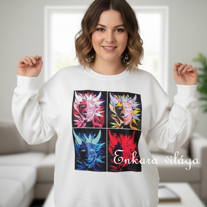 Női pulóver egyedi mintával XL méret - Meska.hu