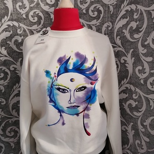 Női pulóver egyedi mintával M méret - ruha & divat - női ruha - pulóver - Meska.hu