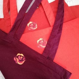 Mesél a szív - A kis herceg - Vászon bevásárló táska, bordó - táska & tok - bevásárlás & shopper táska - shopper, textiltáska, szatyor - Meska.hu