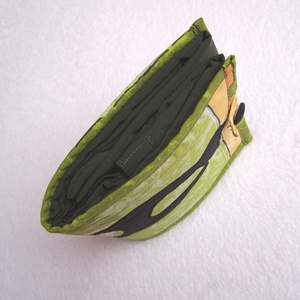 Készletkisöprés !!!Összecsukható szatyor,   olajzöld, cicás zsebbel -  - Meska.hu