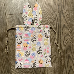 Nyuszifüles zsák  - ünnepi díszek, dekorációk - húsvéti díszek és dekorációk - húsvéti ajándékátadó - Meska.hu