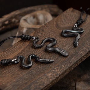 Kovácsolt Kígyó medál - ékszer - nyaklánc - medál - Meska.hu