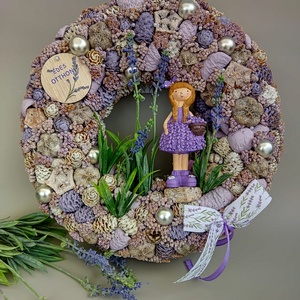 Levendulás ajtódísz  - otthon & életmód - dekoráció - ajtó- és ablak dekoráció - ablakdísz - Meska.hu