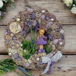 Levendulás ajtódísz  - otthon & életmód - dekoráció - ajtó- és ablak dekoráció - ablakdísz - Meska.hu