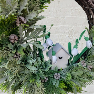 Hóvirágos , tavaszváró ajtódísz  - otthon & életmód - dekoráció - ajtó- és ablak dekoráció - ajtódísz & kopogtató - Meska.hu