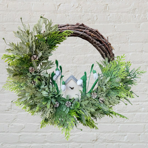 Hóvirágos , tavaszváró ajtódísz  - otthon & életmód - dekoráció - ajtó- és ablak dekoráció - ajtódísz & kopogtató - Meska.hu