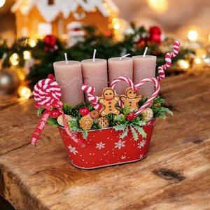 Adventi asztaldísz , Karácsony, Adventi díszek, Adventi asztaldísz, Virágkötés, MESKA