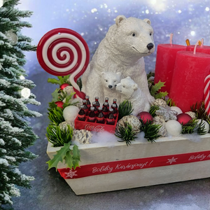Jegesmacis adventi asztaldísz  - karácsony - adventi díszek - adventi asztaldísz - Meska.hu