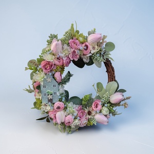 Tulipános tavaszi ajtódísz  - Meska.hu