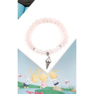 Fagyi medálos rózsakvarc karkötő - Meska.hu