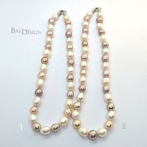 Háromszínű tenyésztett gyöngysor - Meska.hu