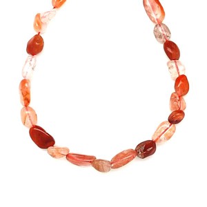 Karneol világos pebble 6-10mm  ékszerkészítő alapanyag (füzér), Kellékek & szerszámok, Ásvány alapanyag, Ásványfüzér, , MESKA