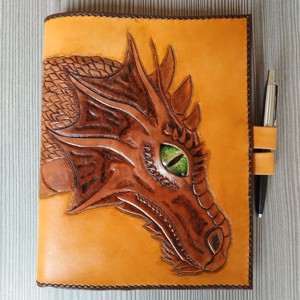 Sárkányfejes noteszborító, Otthon & Életmód, Papír, írószer, Könyv- és füzetborító, , MESKA