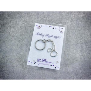 Boldog Anyák napját egyszerű nyuszi medálos kulcstartó, , , MESKA