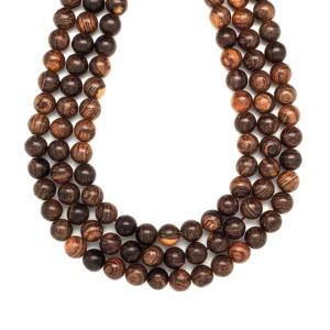 Fa golyó barna 10mm  ékszerkészítő alapanyag (füzér), Kellékek & szerszámok, Ásvány alapanyag, Ásványfüzér, , MESKA