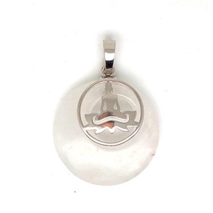 Fánk medál ülő buddha Hegyikristály 3cm - Meska.hu