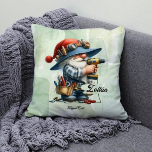 Névvel kérhető - Csavaros Ezermester manó mintás párna - otthon & életmód - lakástextil - párna & párnahuzat - díszpárna (belsővel együtt) - Meska.hu