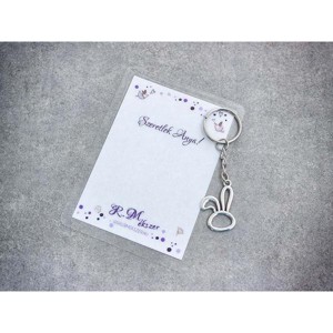 Szeretlek Anya egyszerű nyuszi medálos kulcstartó, Táska & Tok, Kulcstartó & Táskadísz, Kulcstartó, , MESKA