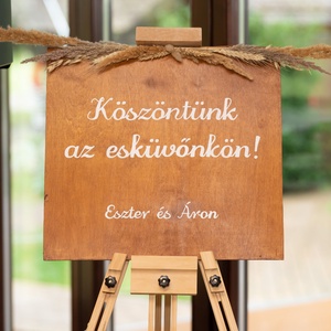 Esküvői fa üdvözlőtábla - Meska.hu
