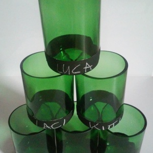 6 db-os pohárkészlet sörösüvegből -  - Meska.hu