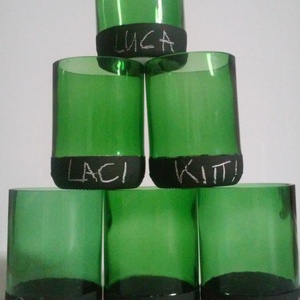 6 db-os pohárkészlet sörösüvegből -  - Meska.hu