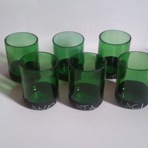 6 db-os pohárkészlet sörösüvegből -  - Meska.hu