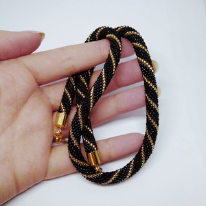 Spiral nyaklánc - arany fekete -  - Meska.hu