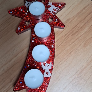 Adventi csillag mécsestartó, Otthon & Életmód, Gyertya, illat, aroma, Mécses és mécsestartó, Üvegművészet, MESKA