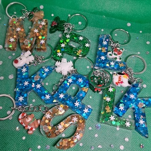 Karácsonyi betűs kulcstartók, Táska & Tok, Kulcstartó & Táskadísz, Kulcstartó, Ékszerkészítés, MESKA