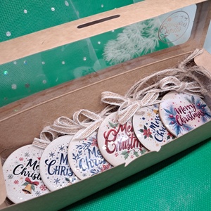 Natúr fa karácsonyfadíszek gyanta bevonattal - karácsony - karácsonyi lakásdekoráció - karácsonyfadíszek - Meska.hu