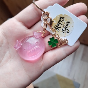 Újévi malacka kulcstartó - táska & tok - kulcstartó & táskadísz - kulcstartó - Meska.hu