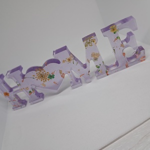 Préselt virágos gyanta HOME felirat � romantikus lakásdekor, Kellékek & szerszámok, Dekorációs kellékek, Egyéb kellékek, Mindenmás, MESKA