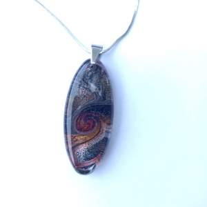 Sólyomszem epoxi medálos nyaklánc - ékszer - nyaklánc - medálos nyaklánc - Meska.hu