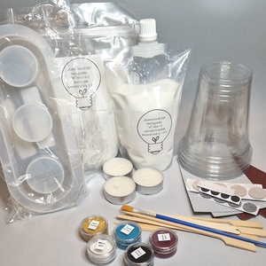 Jesmonite kezdő csomag, 3-as teamécses tartó, DIY, csináld magad csomag - diy (csináld magad) - egységcsomag - Meska.hu