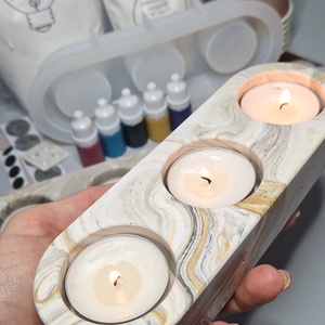 Jesmonite kezdő csomag, 3-as teamécses tartó, DIY, csináld magad csomag, DIY (Csináld magad), Egységcsomag, Mindenmás, MESKA