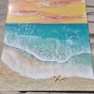 Naplemente, epoxy tengerpart  - Meska.hu